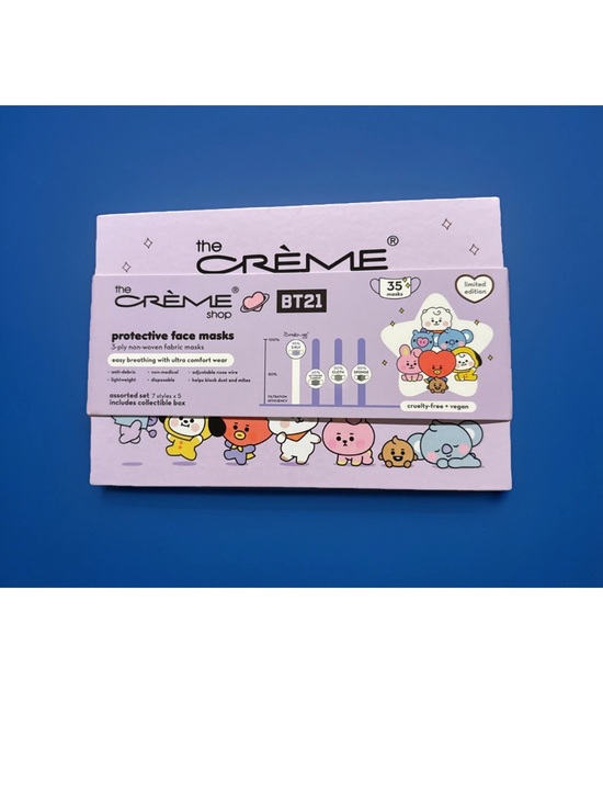 The Creme Shop Accessories - The Crème shop x BT21 Lavender Mask Set lot 35pc gift box